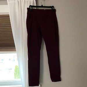 maroon stretchy work pants